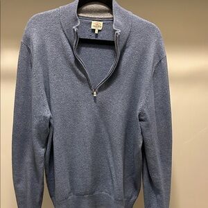 Faherty Men's Zip Up Sweater - Blue